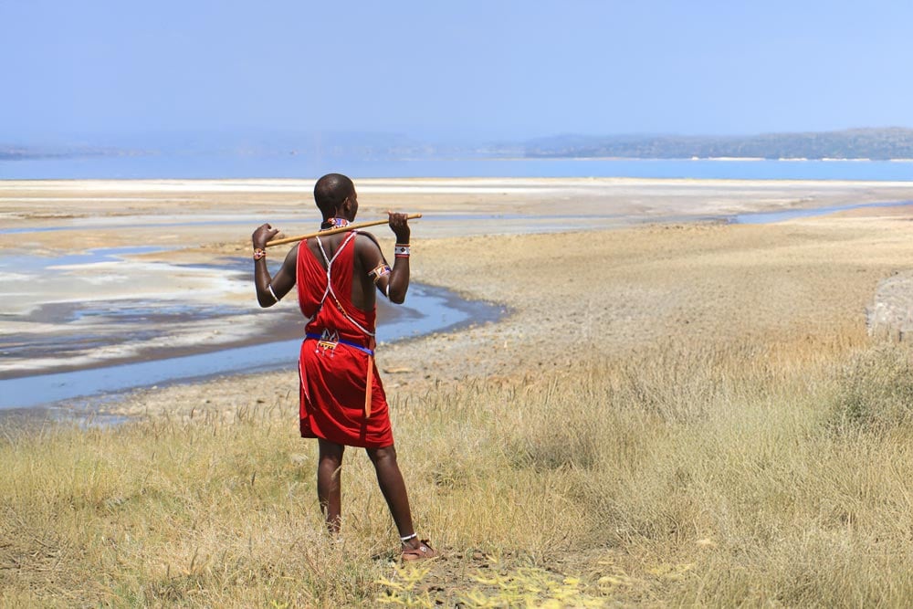 African tribal warrior